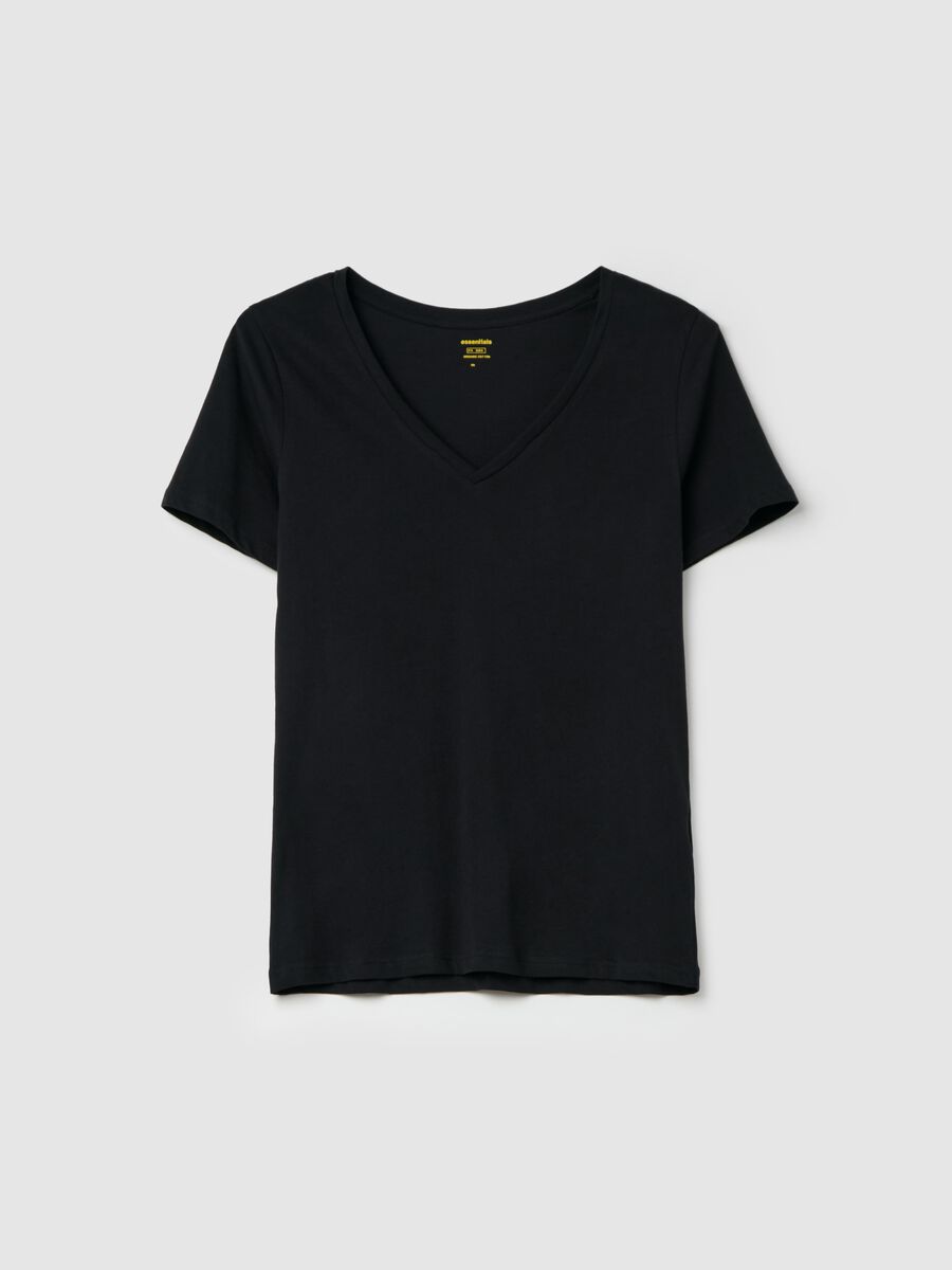Organic cotton T-shirt with V neck_4