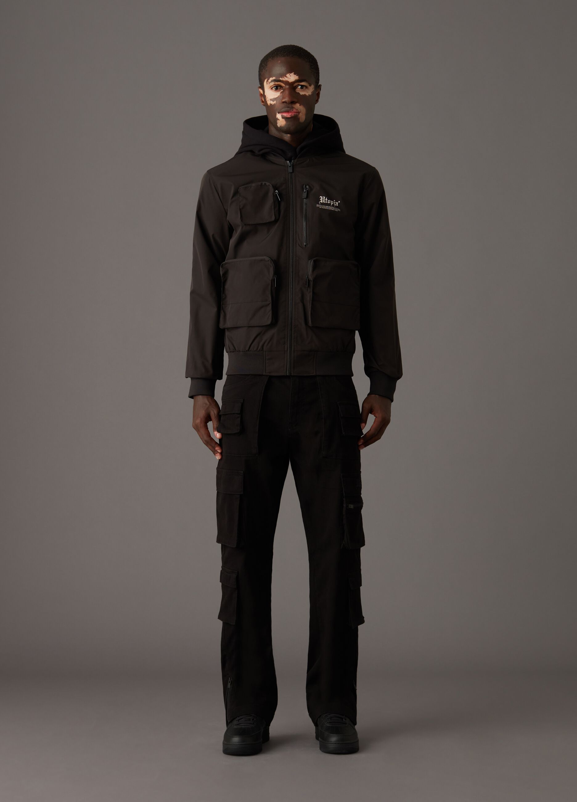 Bomber Cargo Jacket Black_4