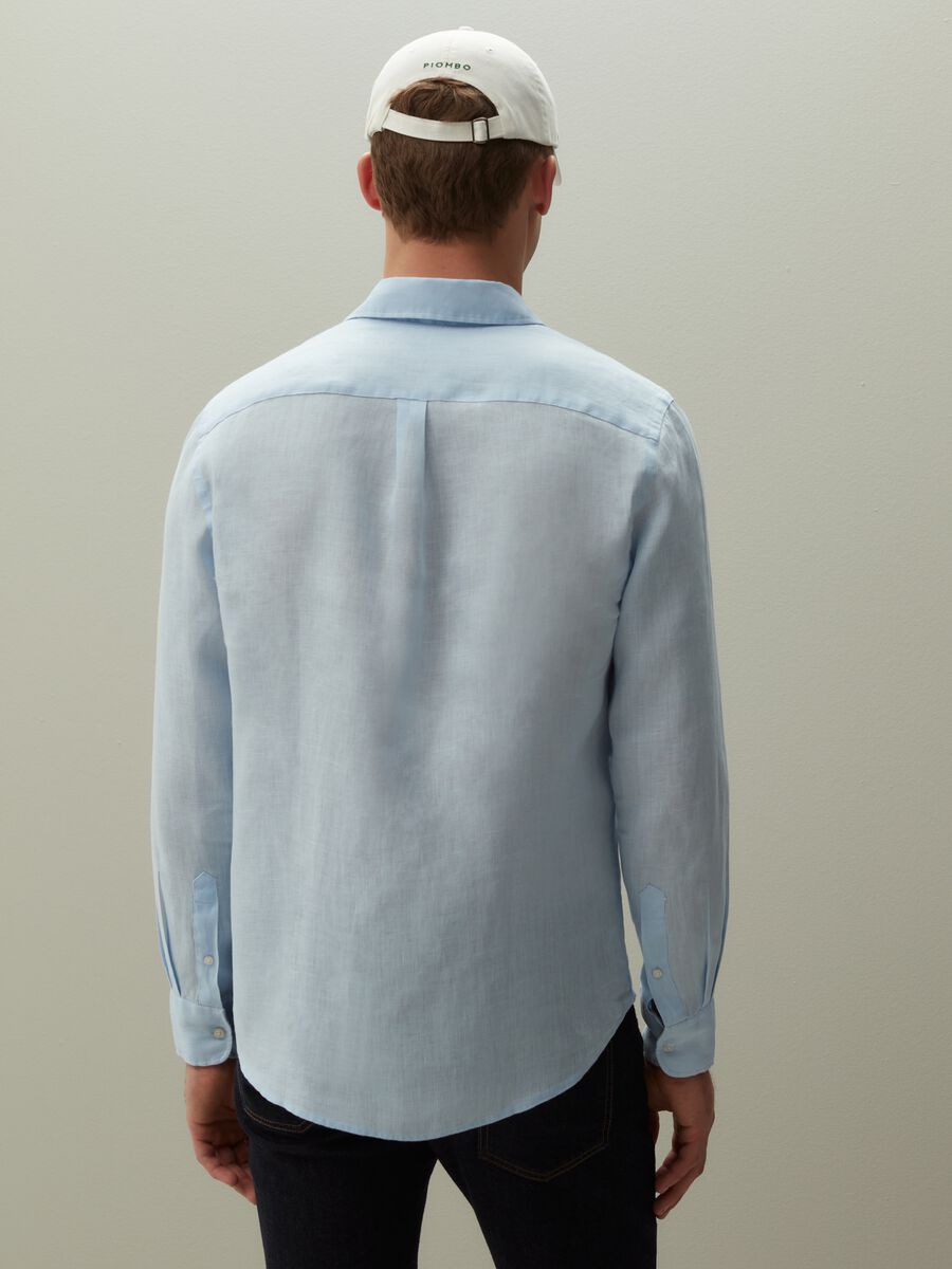 Regular-fit shirt in linen with pocket_2