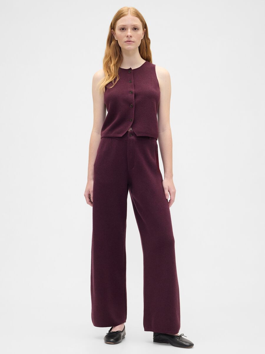 Purple fibre blend vest_2