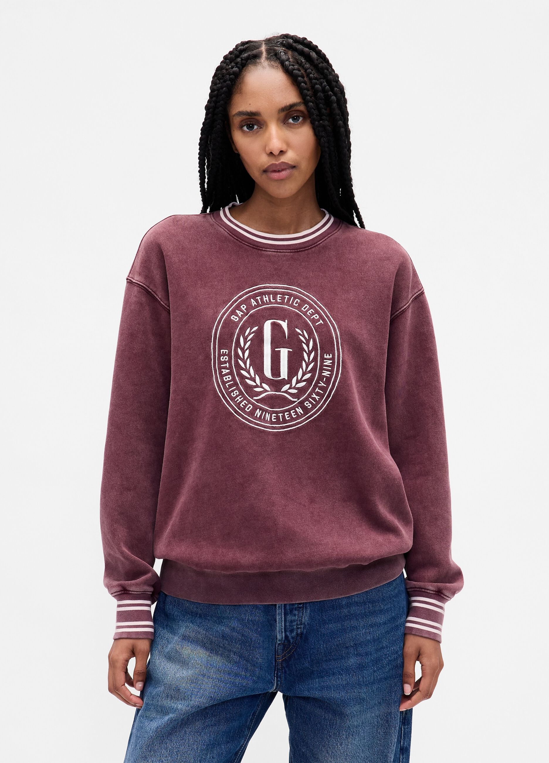 Purple Crew Neck Sweatshirt