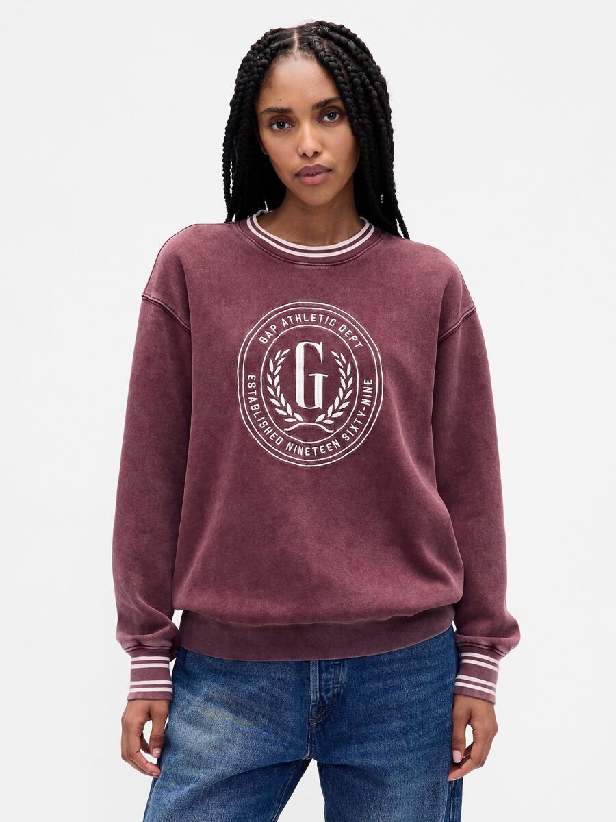 Purple Crew Neck Sweatshirt_0