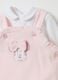 Minnie Mouse set with T-shirt and dungarees with feet_2