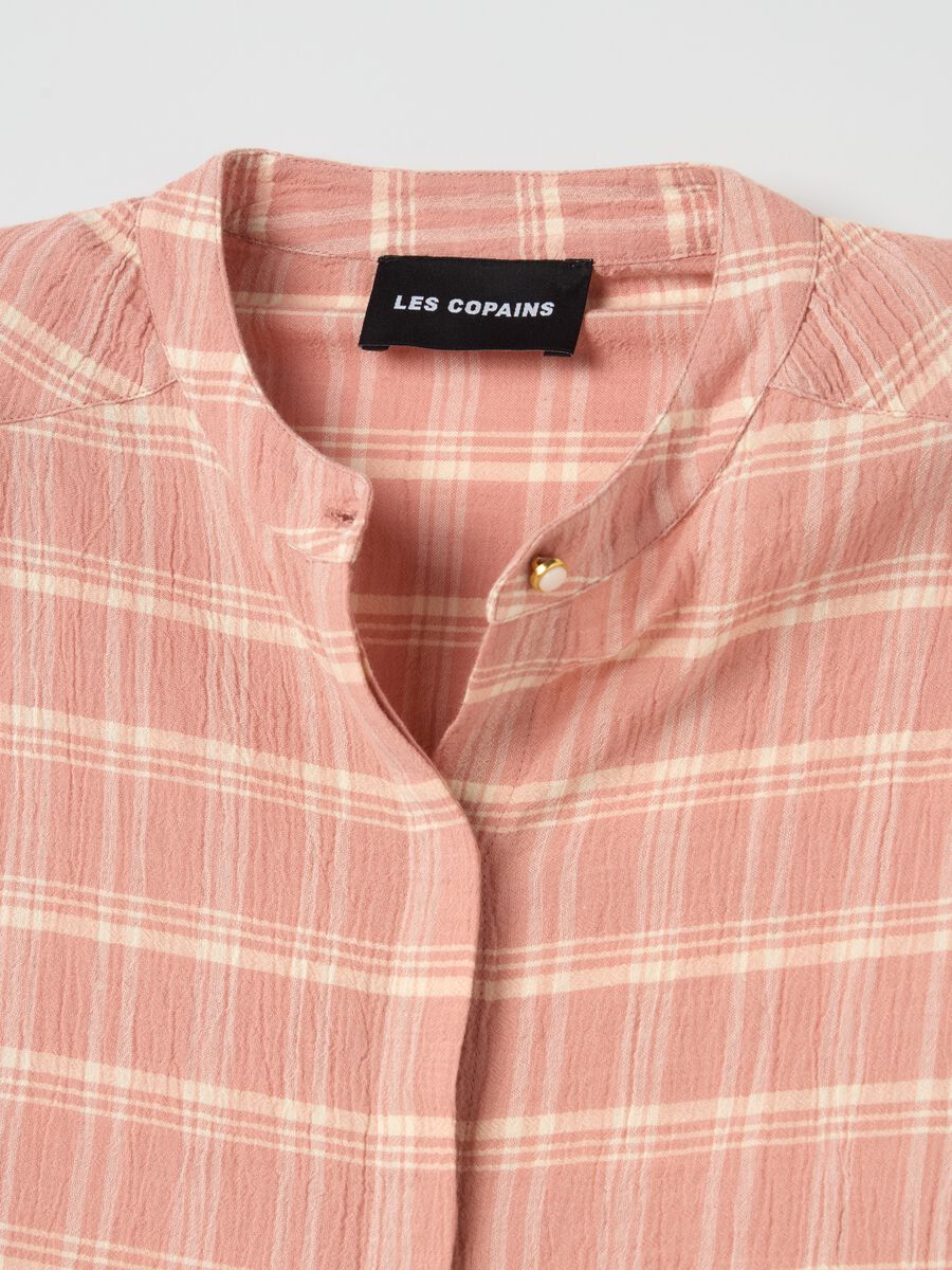 Shirt in crêpe with check pattern_5