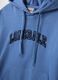 Blue cotton blend regular fit hoodie with logo_5