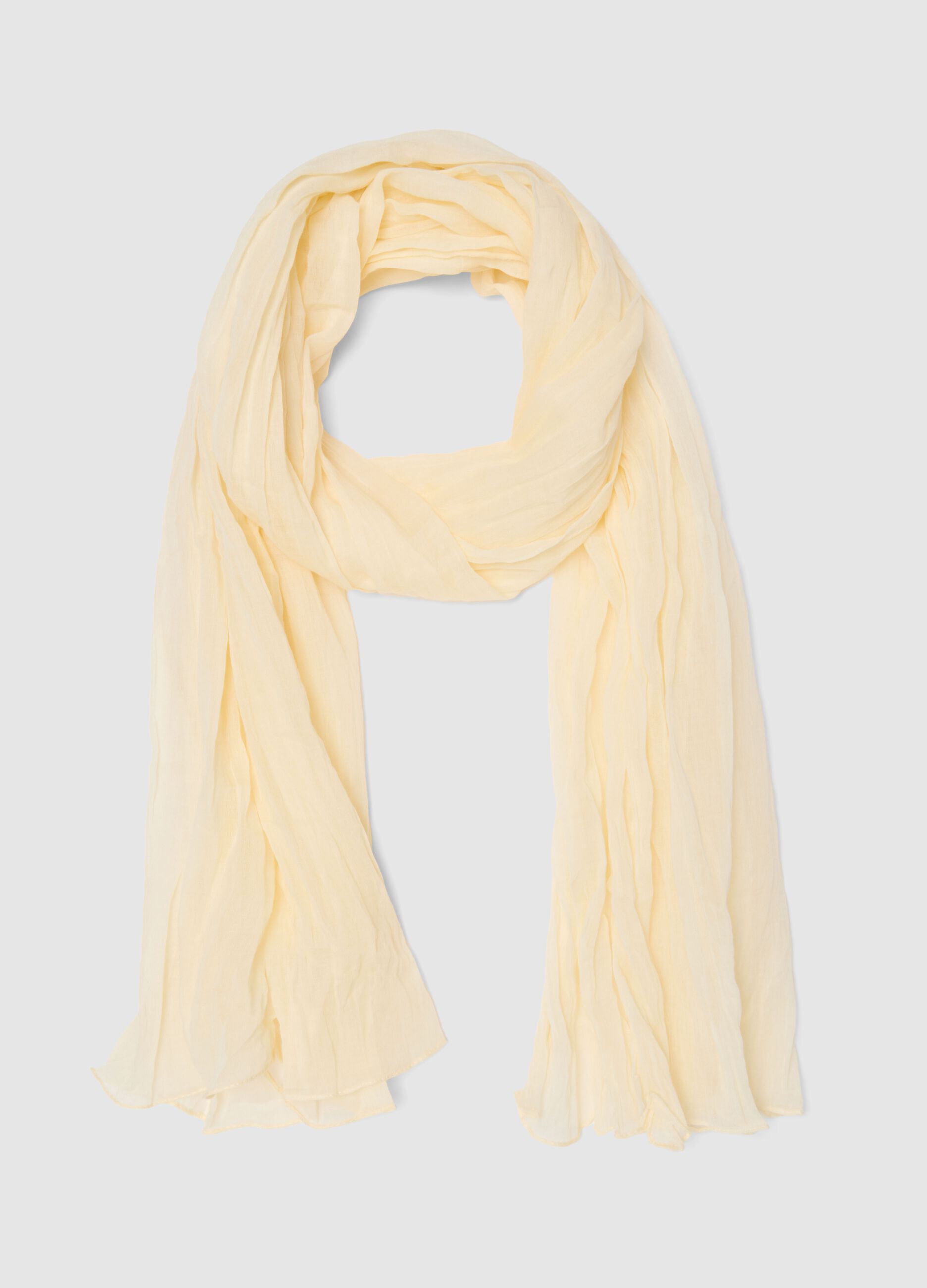 Beige pure cotton scarf