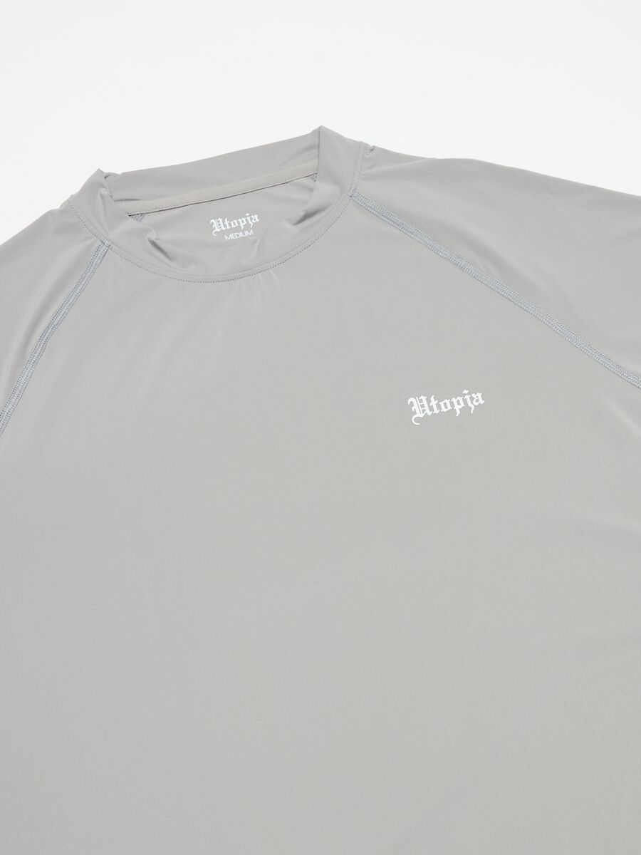 Short Raglan Sleeved T-shirt Light Grey_6