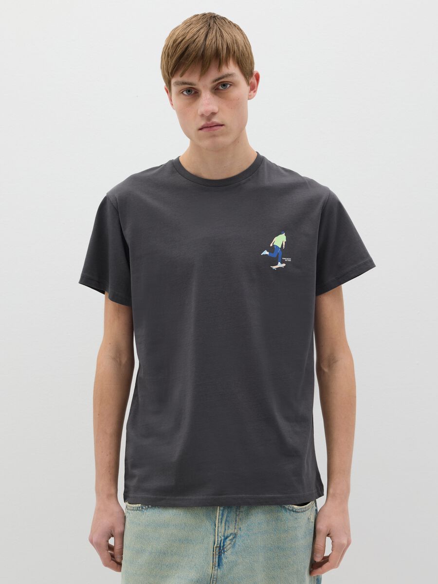 Black T-shirt with Venice Beach print_0