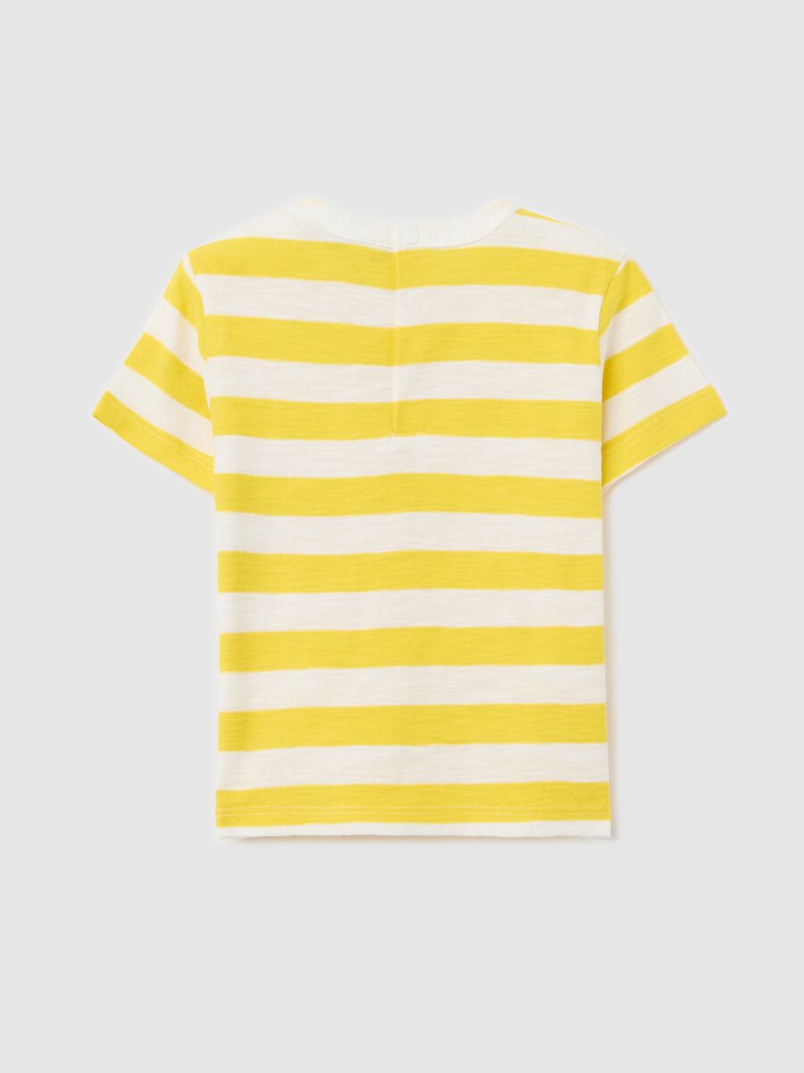 Top with yellow and white stripes in cotton_1
