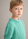 Green pure cotton regular fit pullover for children_0