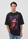 Black pure cotton T-shirt with Rolling Stones print_2