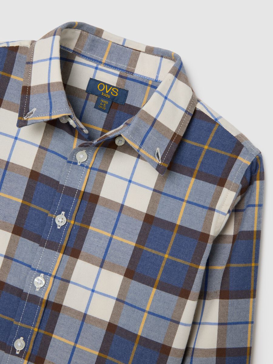 Camicia blu a quadri per bambini_3