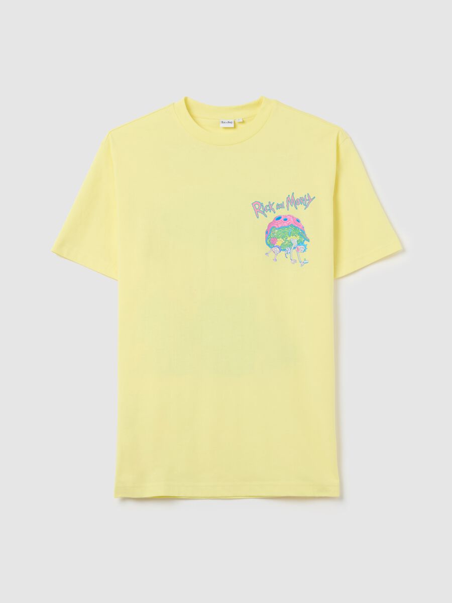 Yellow T-shirt with Rick and Morty print_4