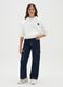 Girls' pure cotton blue regular fit jeans_0