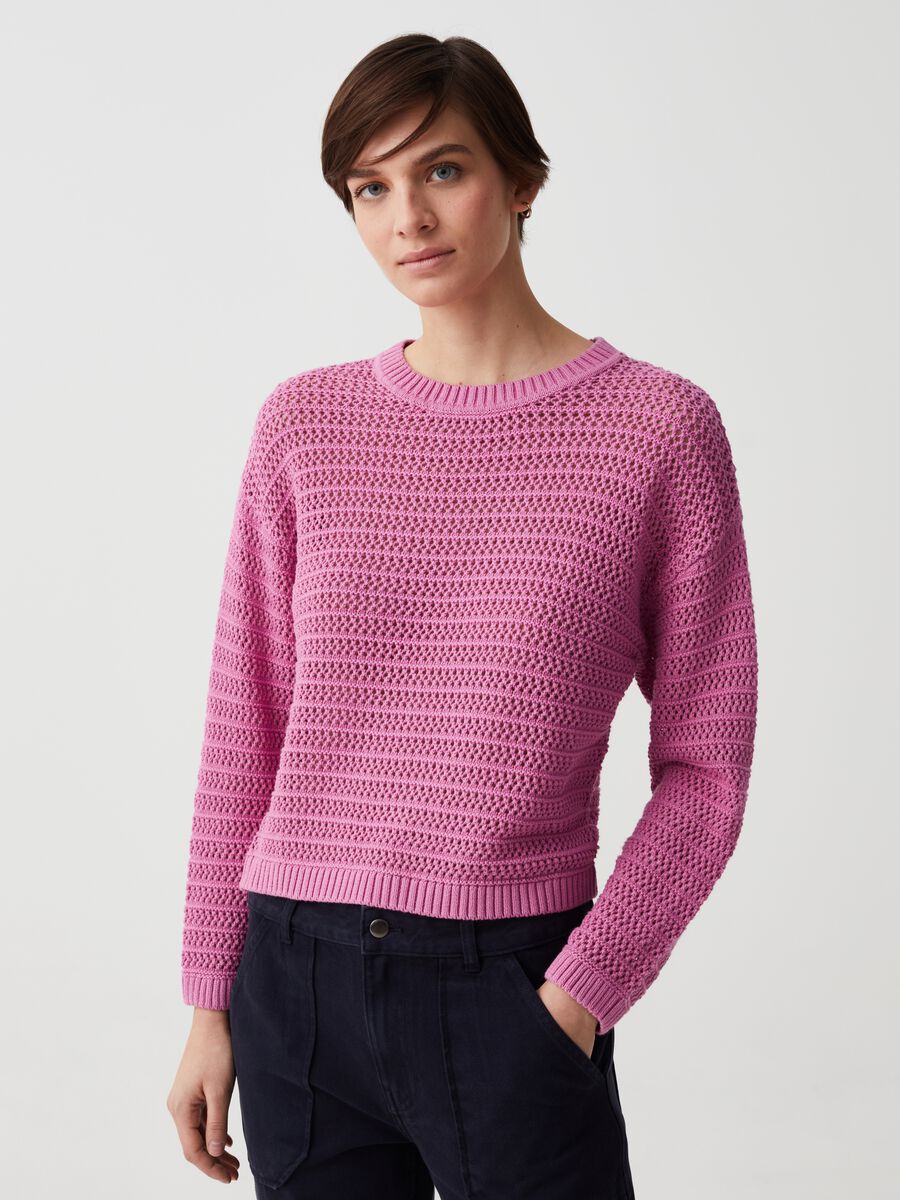 Pullover in cotone crochet_0