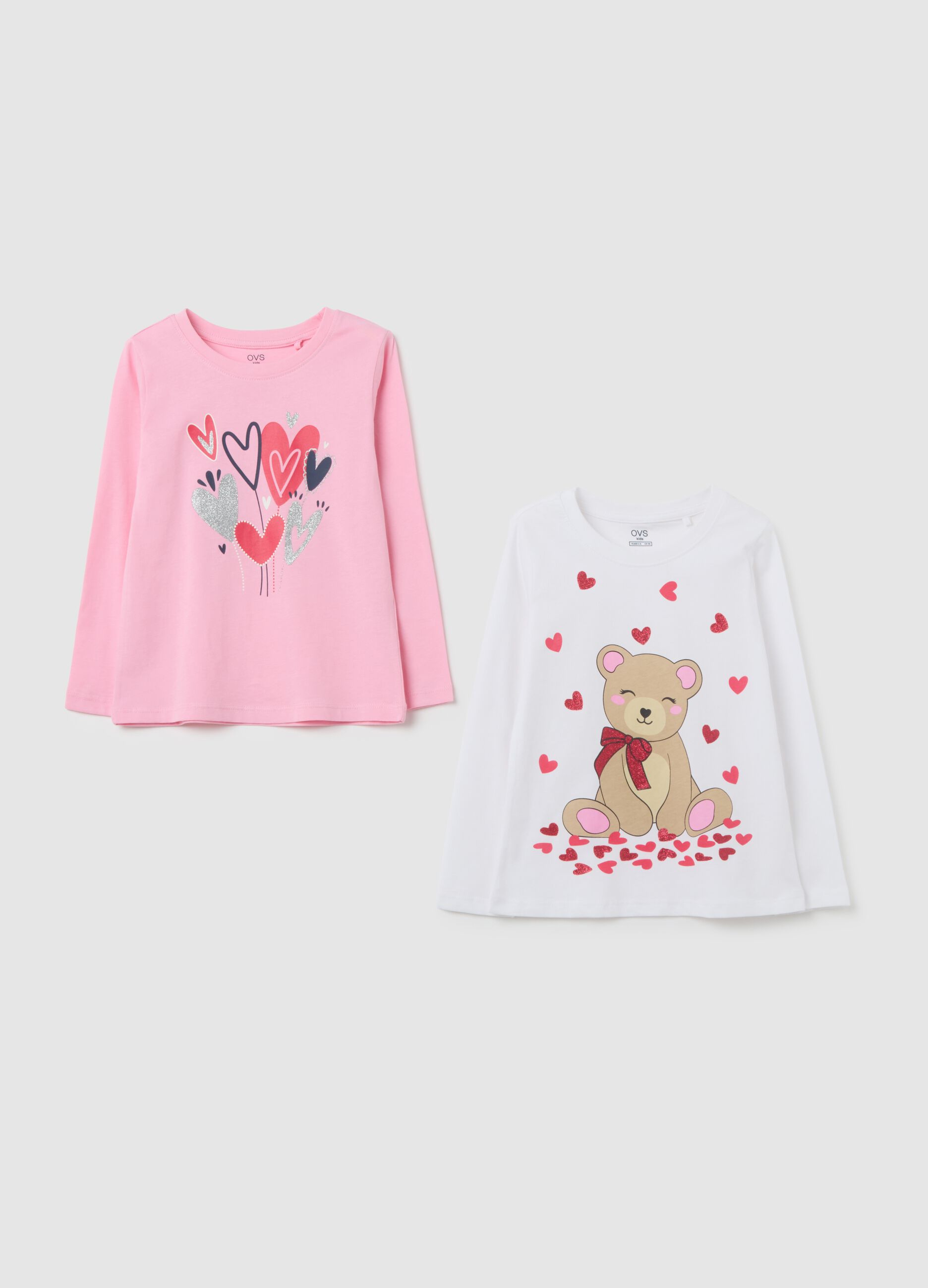 Girl's multicolour pure cotton regular fit t-shirt twin-pack