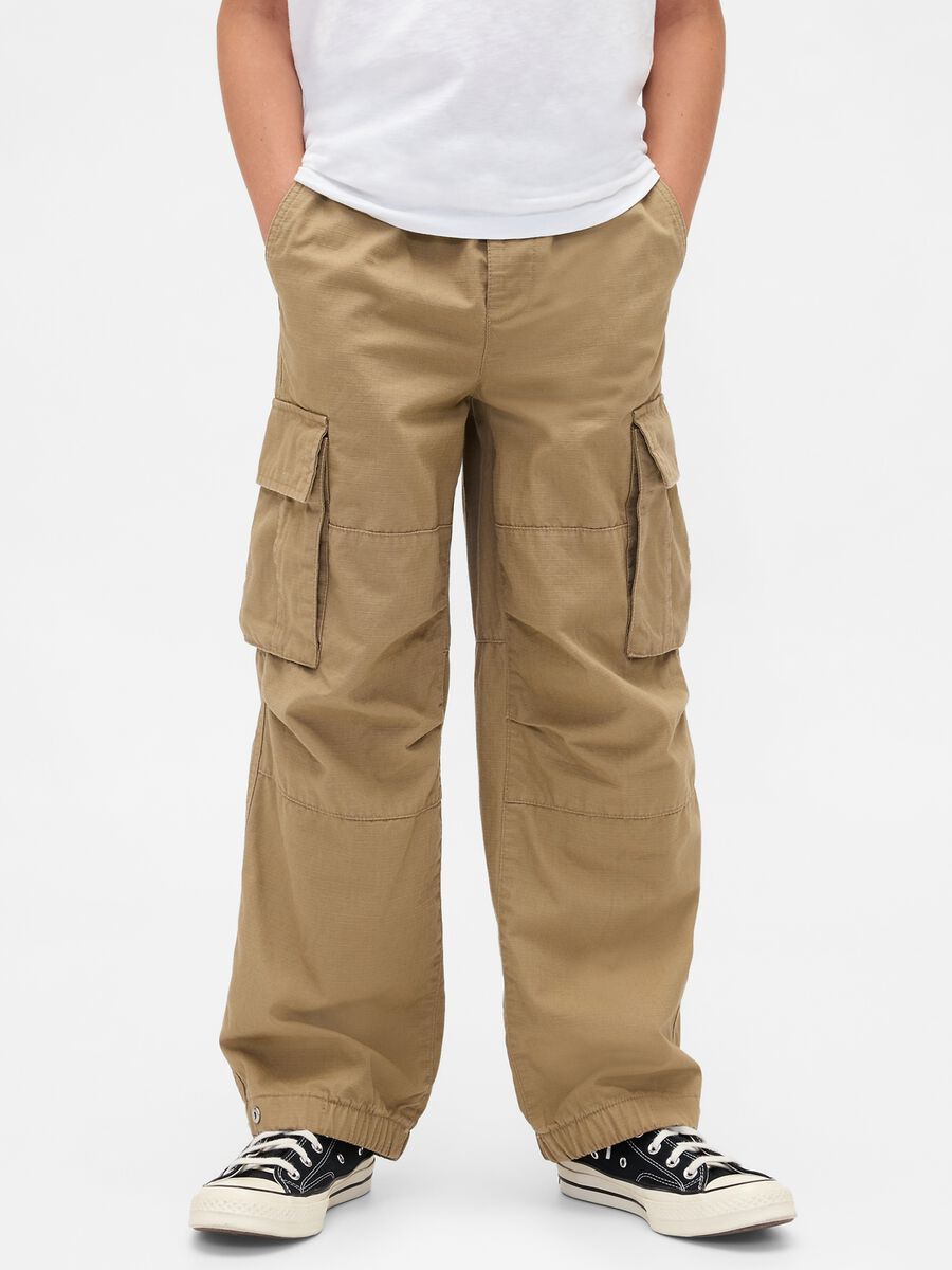 Pantaloni cargo beige_1