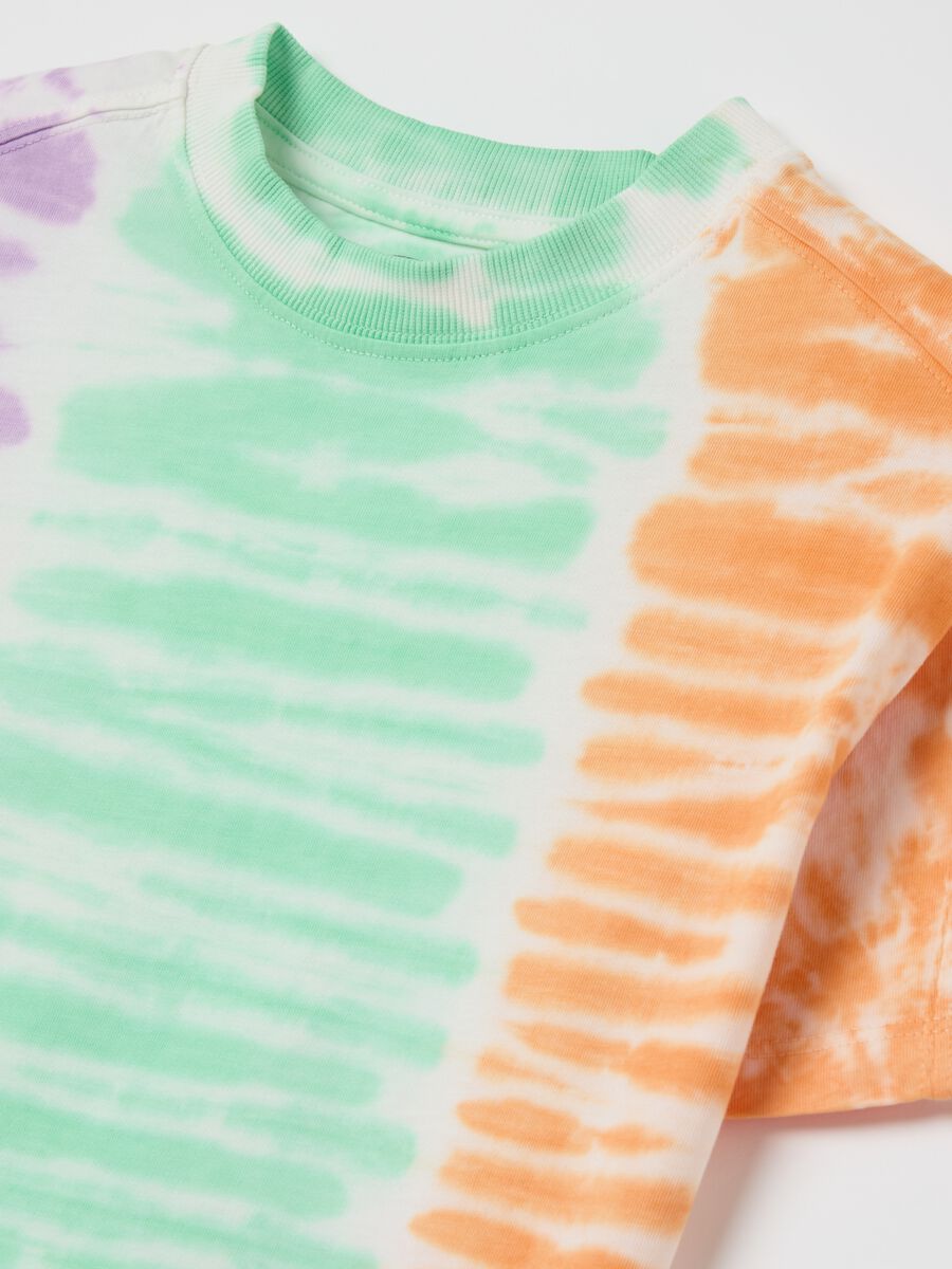 T-shirt in cotone con fantasia Tie Dye_2