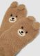 Beige stretch-fabric socks with teddy bear detail_1