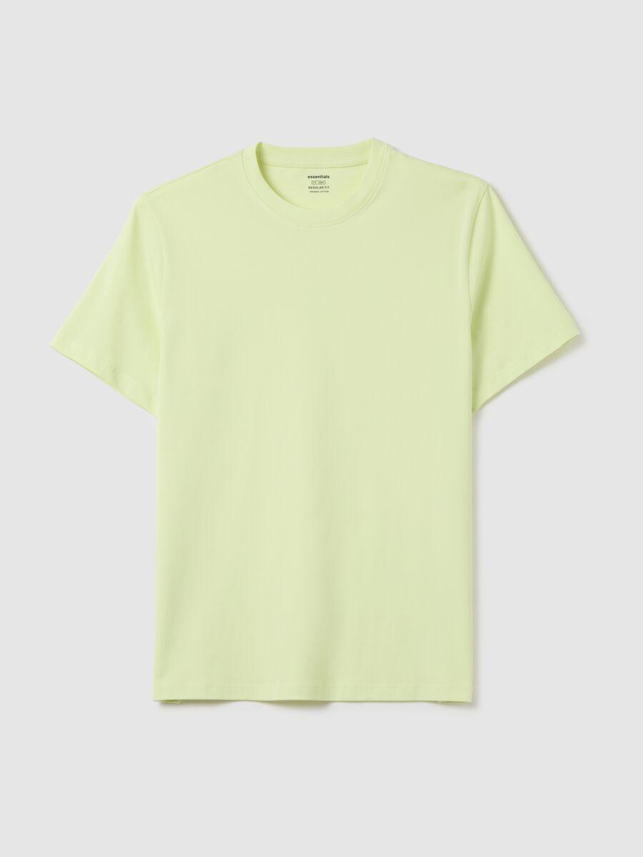 Men's regular fit green pure cotton T-shirt_4