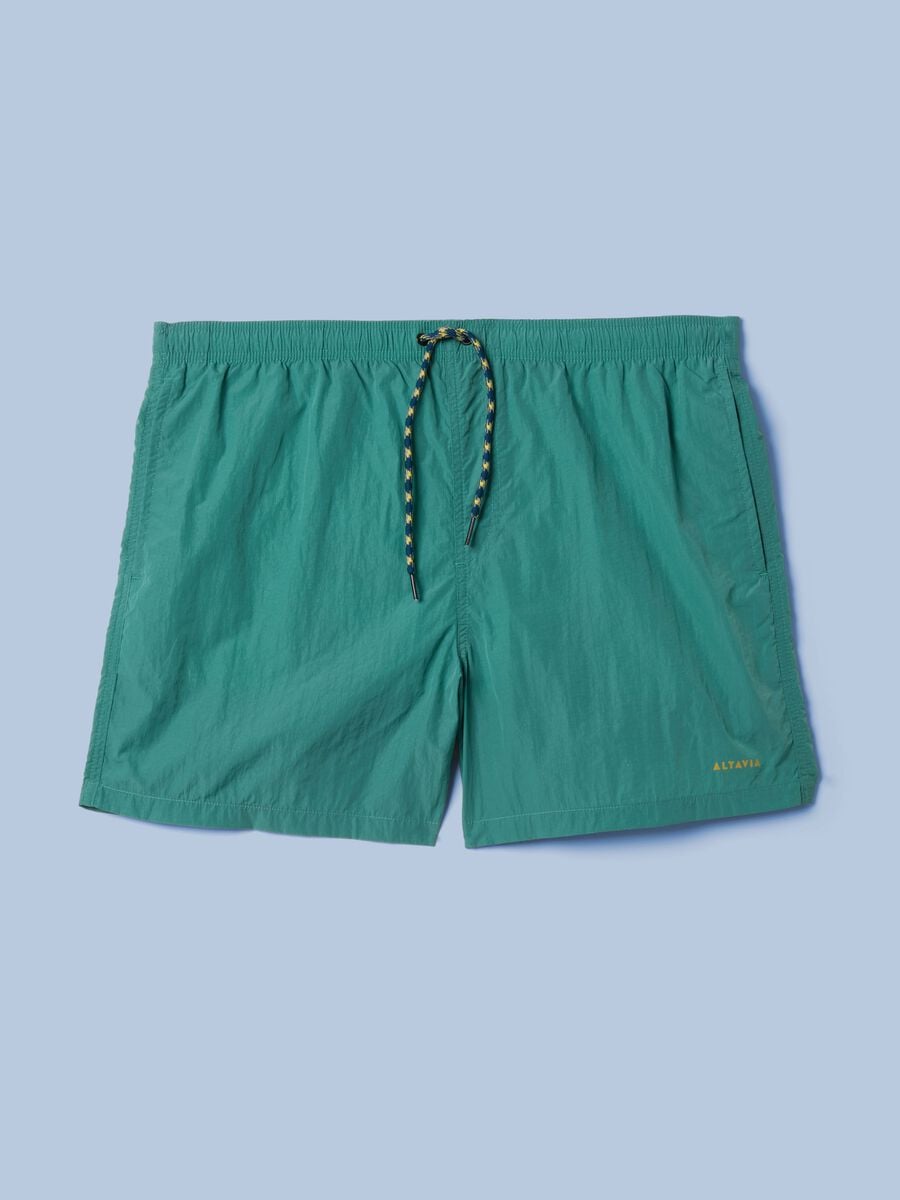 ALTAVIA SAILNG green boxer swim shorts with elasticated waistband_4