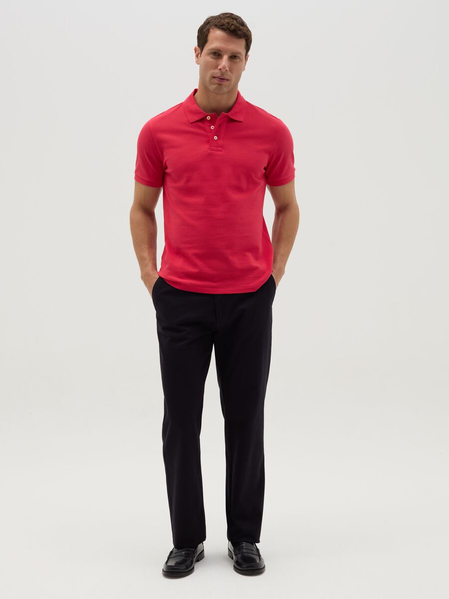 Slim-fit polo shirt in organic cotton_1