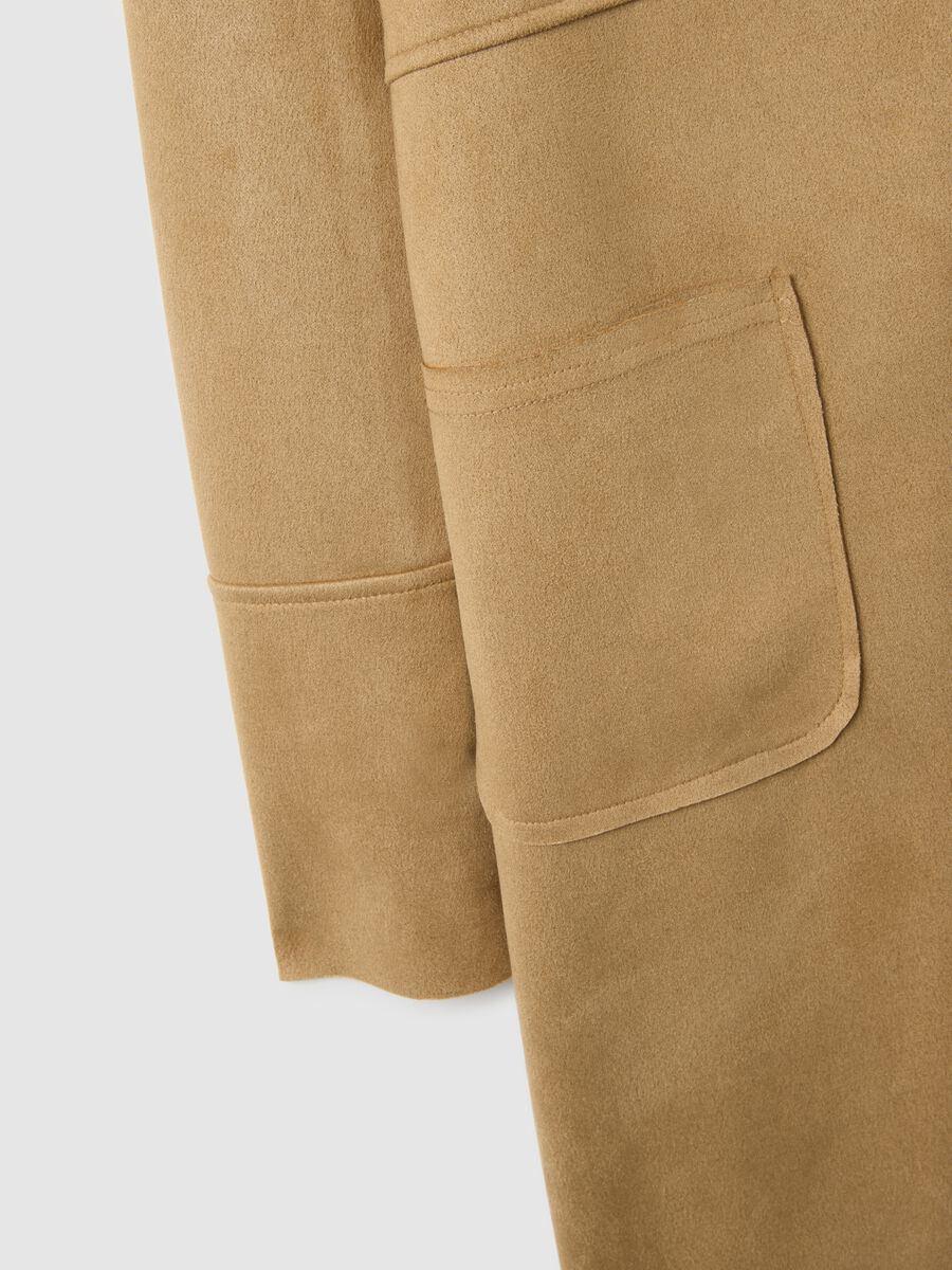 Cappotto beige regular fit con bottoni_5