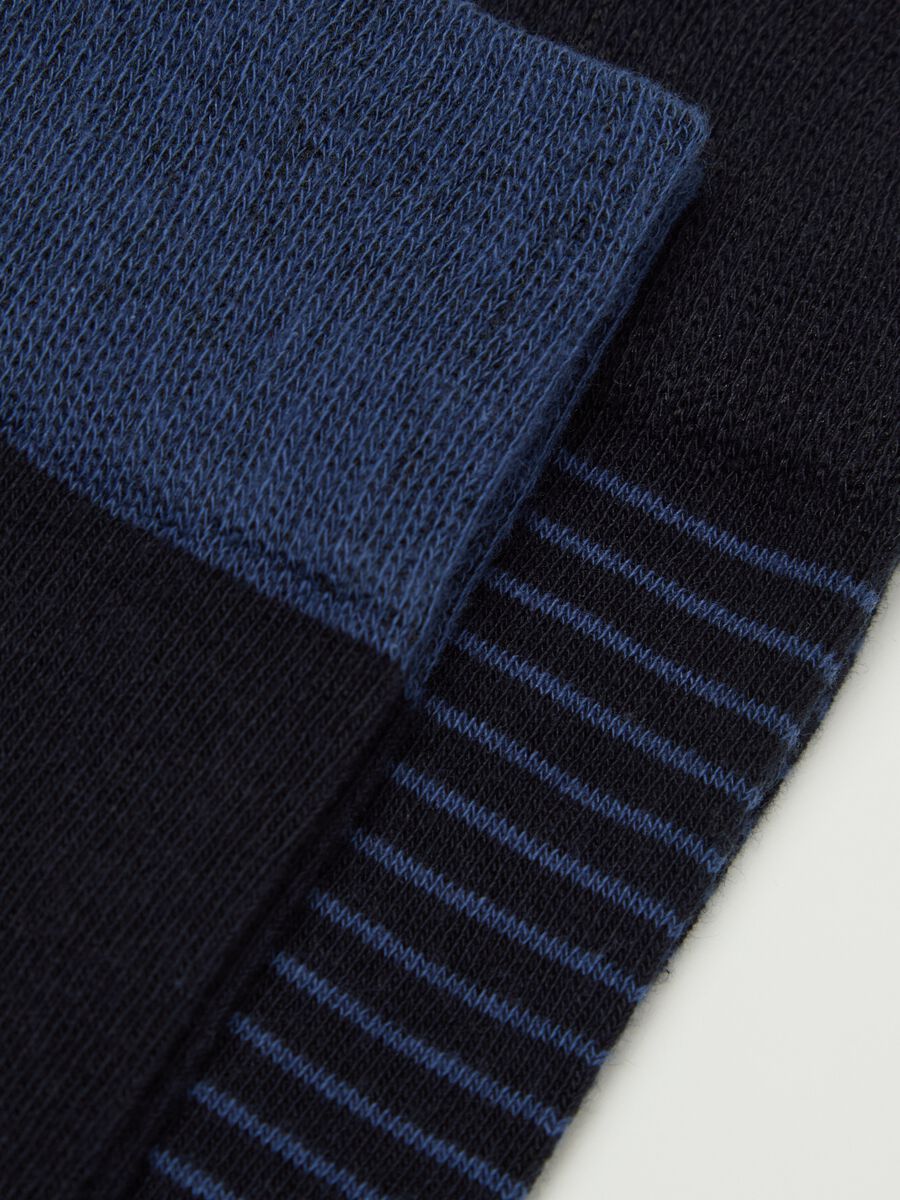 Five-pair pack socks with stripes and polka dots pattern_2