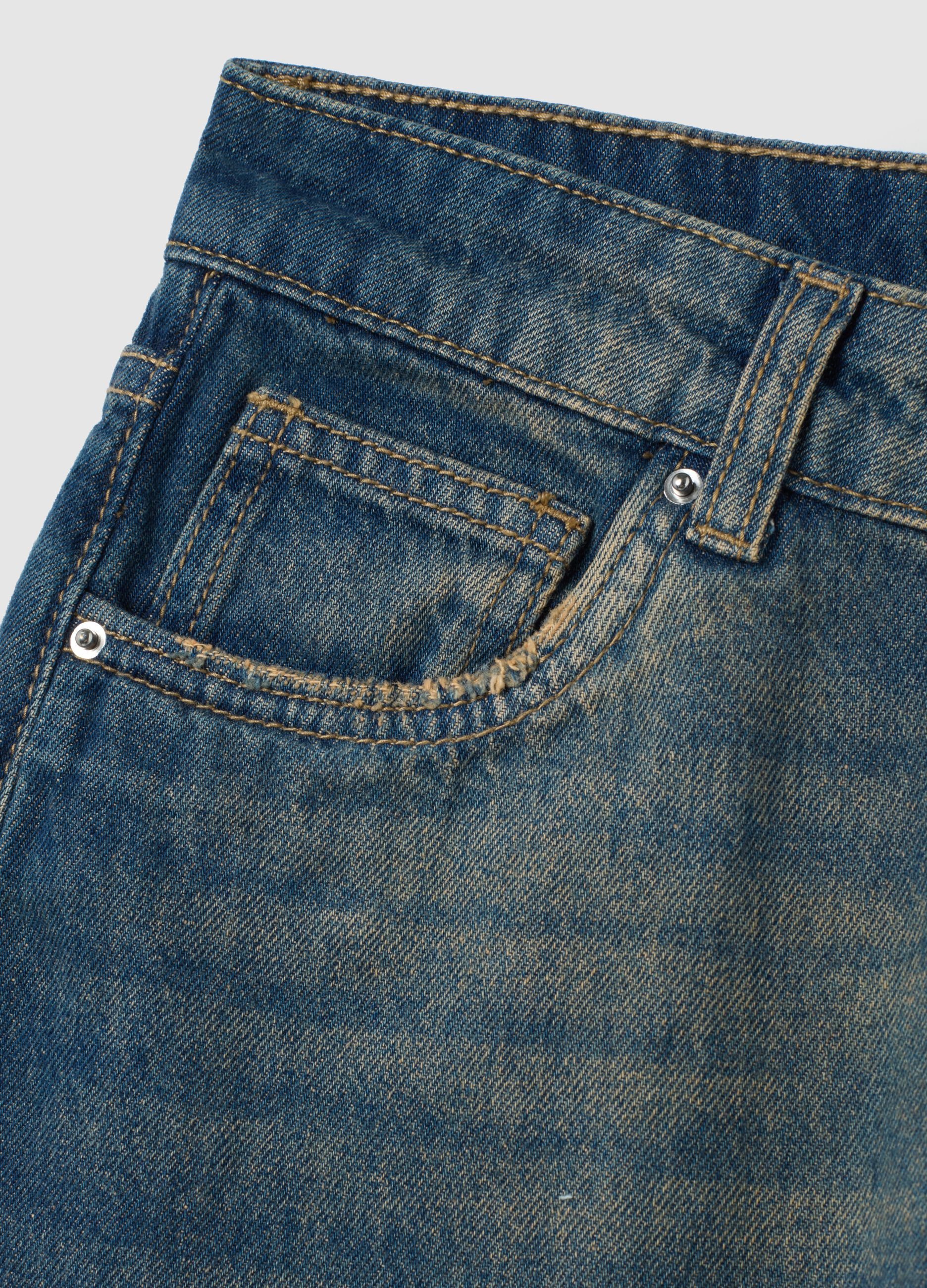 Baggy denim pure cotton jeans