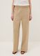 Beige wide leg jogger trousers in Lyocell and viscose blend_1
