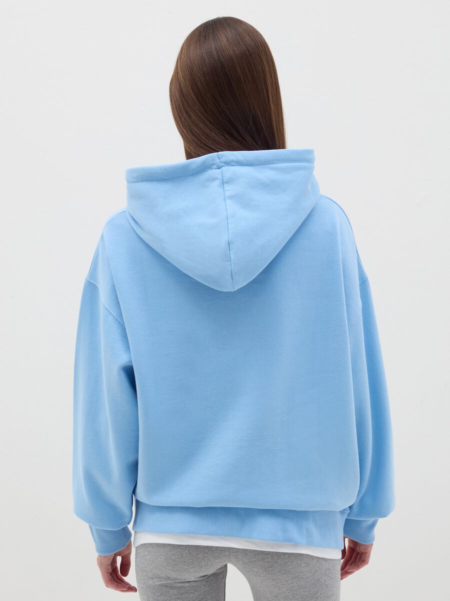 Sweatshirt with hood and layered-effect insert_2