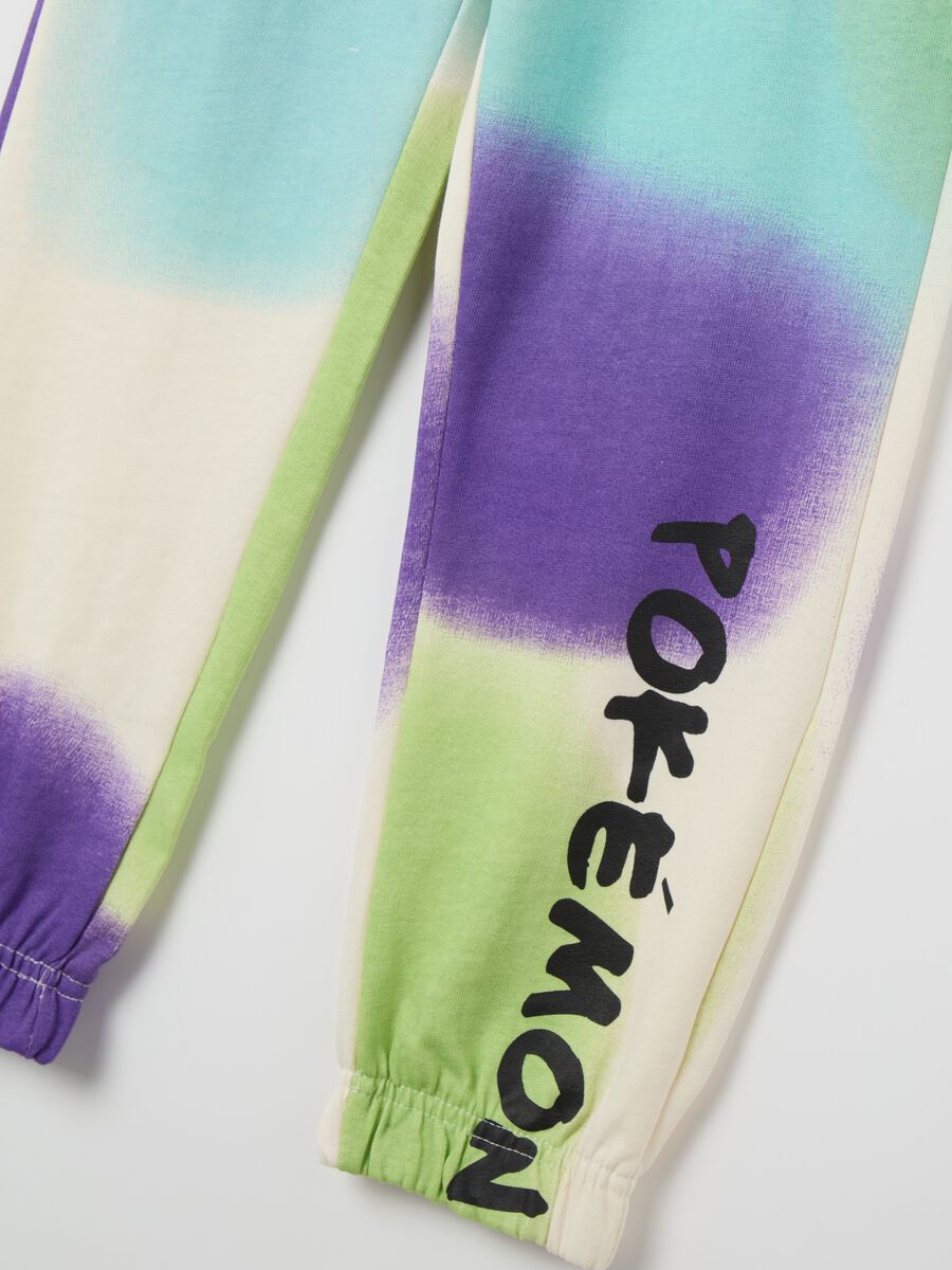Joggers with drawstring and Pikachu print_2