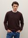 Brown crew neck sweater in pure cashmere regular fit_1