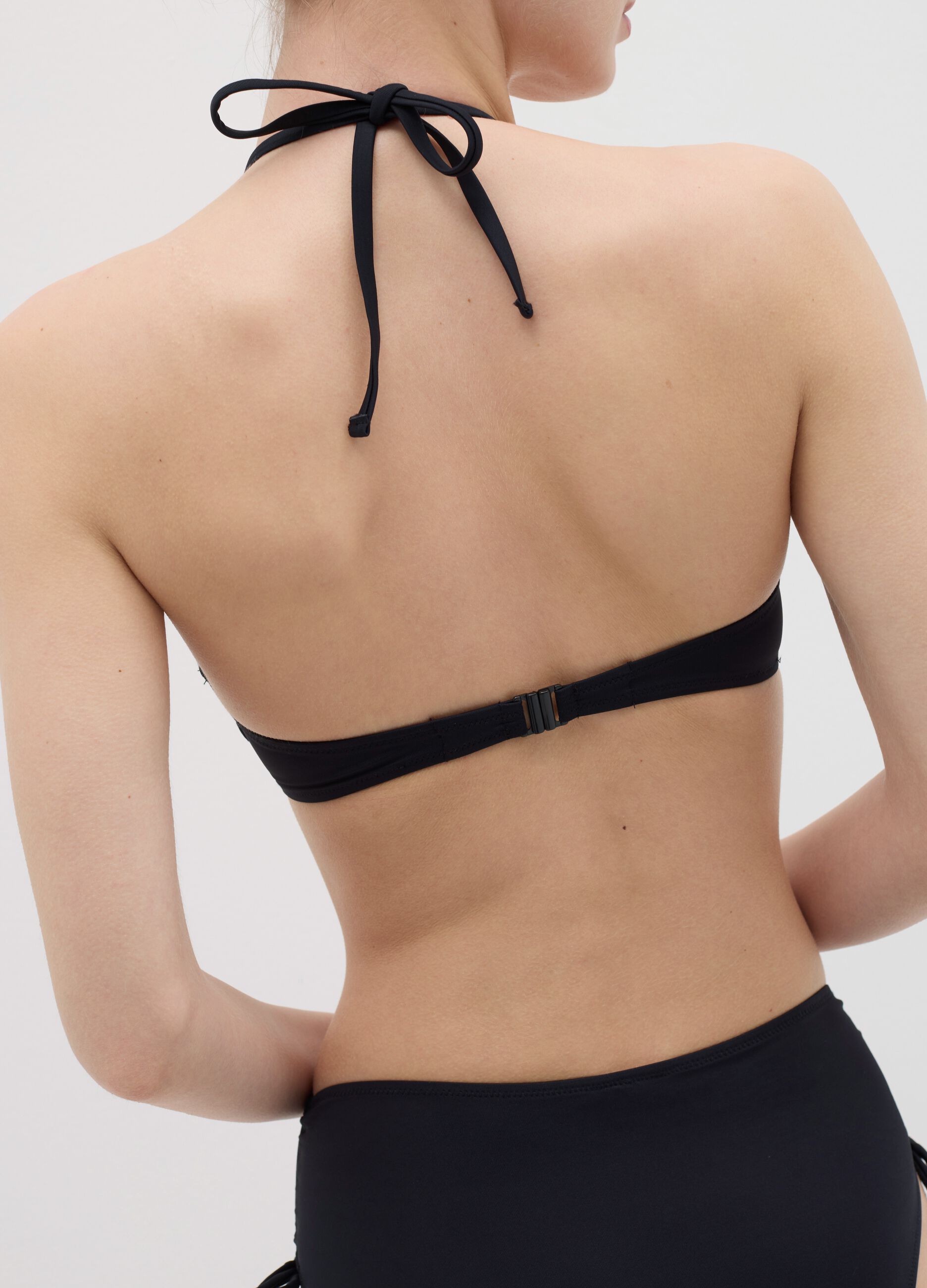 Black triangle bikini top