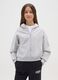 Girls' grey pure cotton sweatshirt regular fit_0