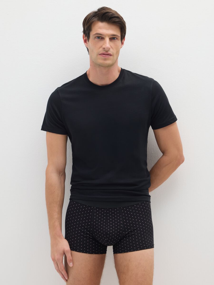Tripack boxer in cotone elasticizzato multicolor regular fit_0