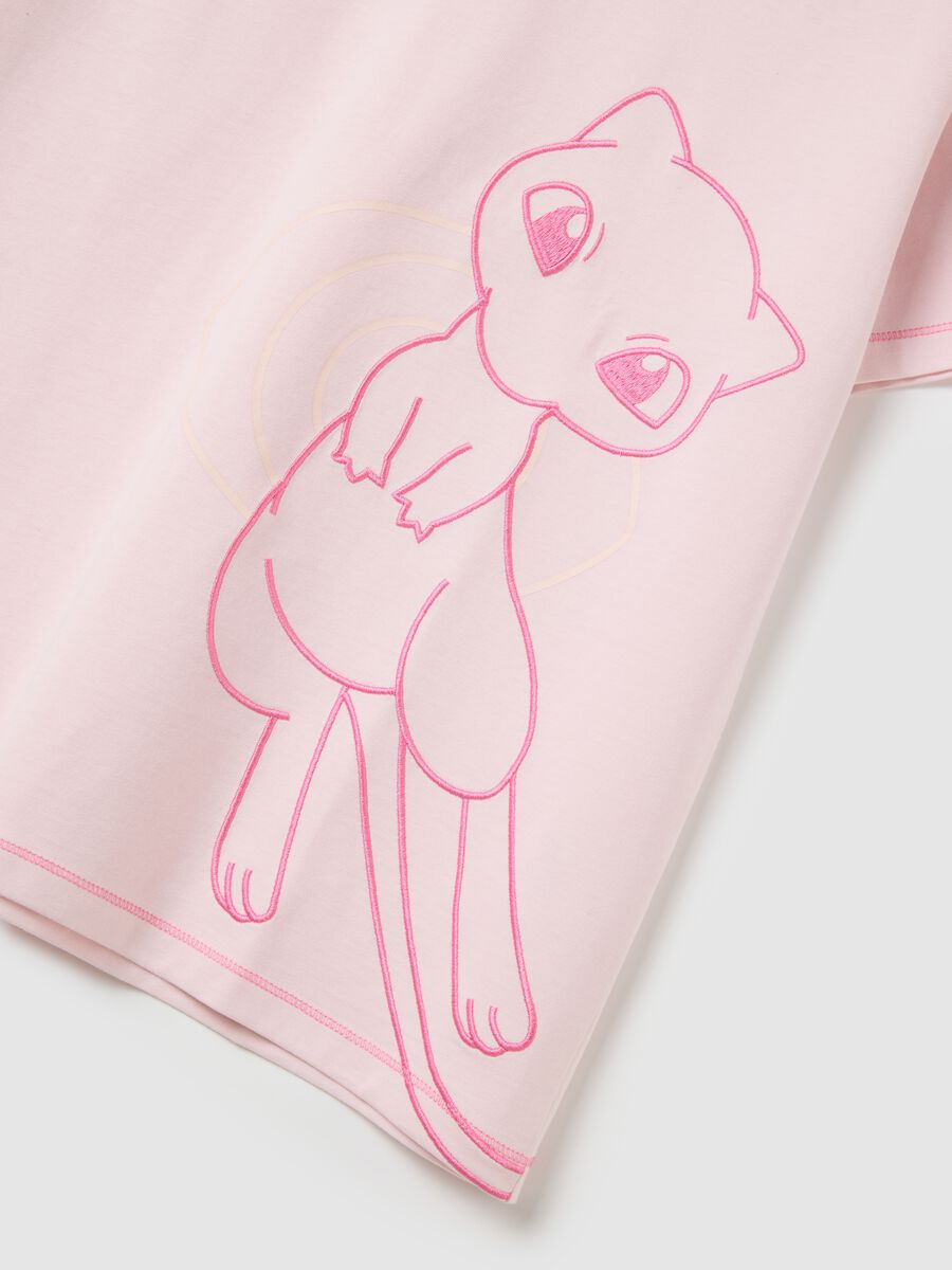 Pink Mew Cotton Manga T-shirt_5