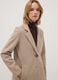 Camel regular-fit coat with lapels and buttons_1
