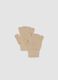 Beige lurex stretch-fabric gloves_0