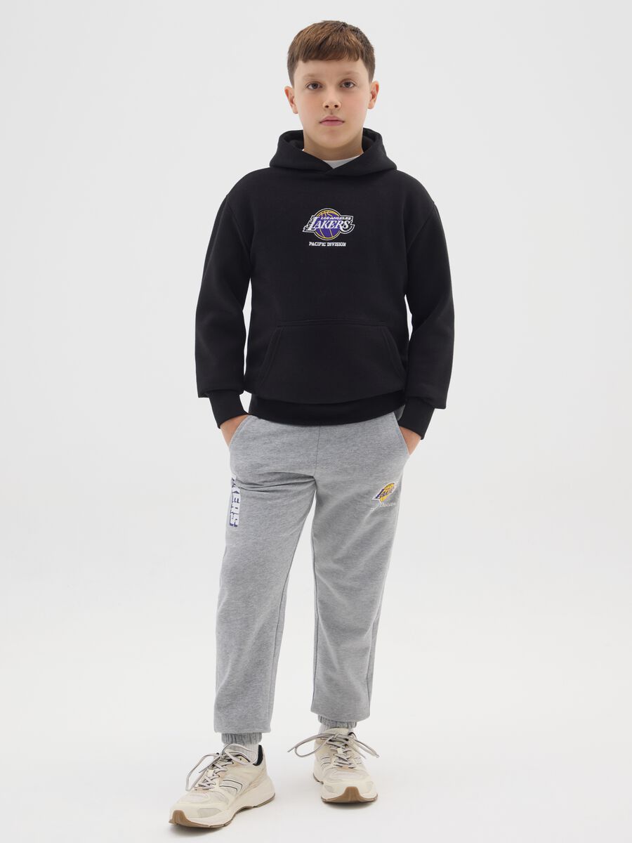 Boys' grey cotton-blend joggers_0