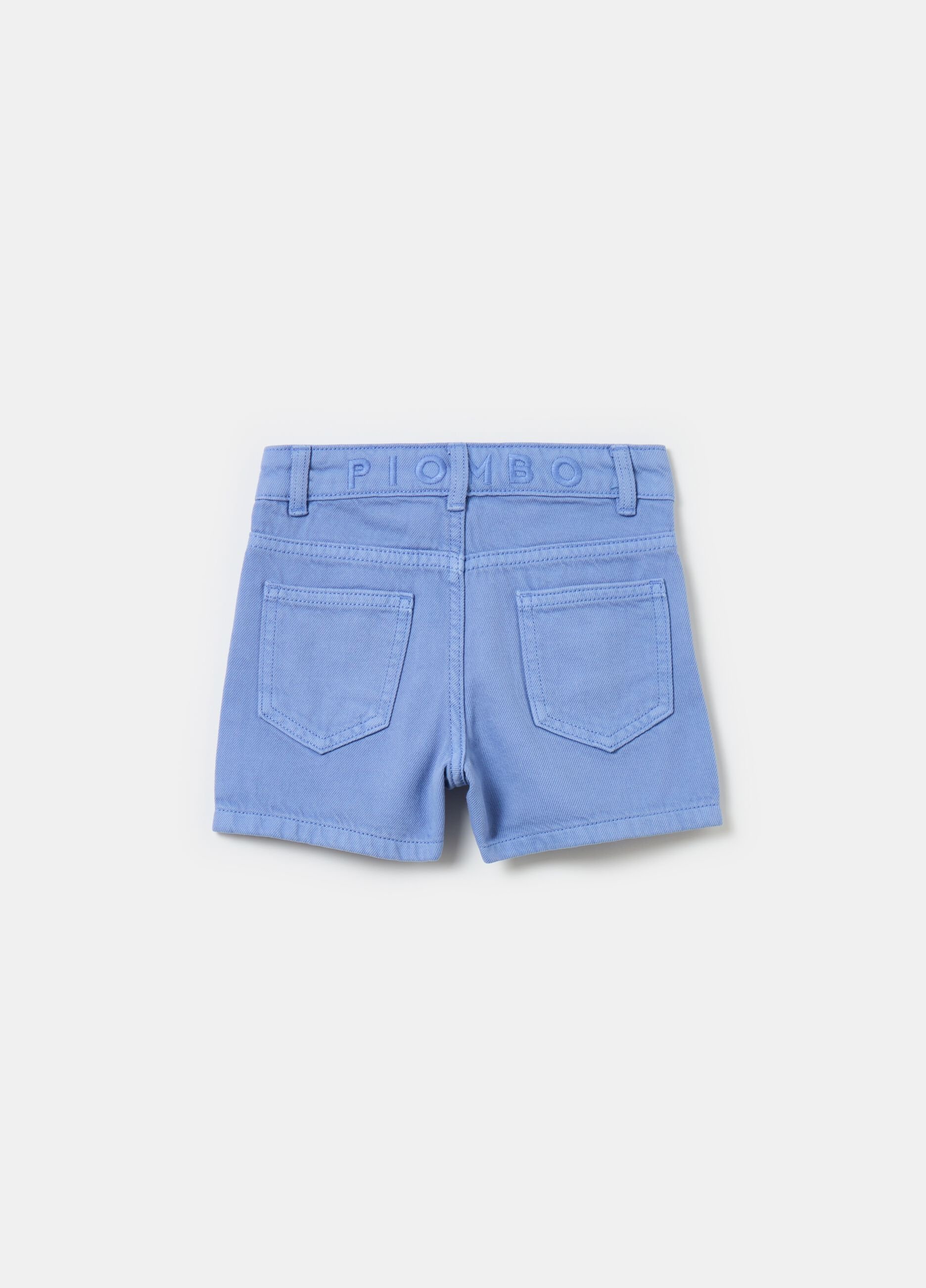 Drill shorts with five pockets