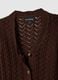 Cardigan marrone in puro cotone_5