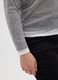Grey Regular Fit V-Neck Sweater_3