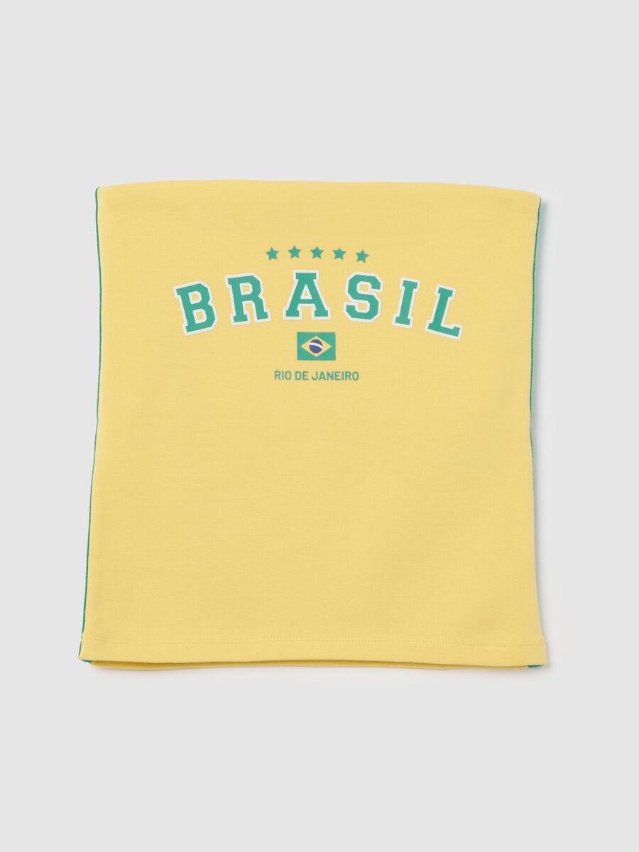 Women’s yellow fitted vest top in stretch cotton_4