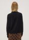 Black long-sleeve top with raised neckline, regular fit_3