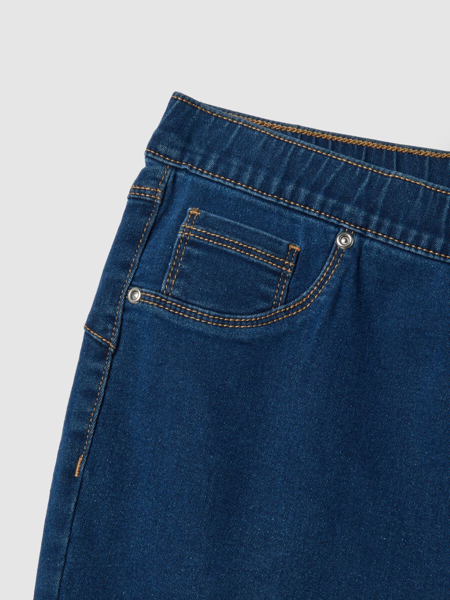 Skinny Fit Stretch Cotton Blue Trousers_1