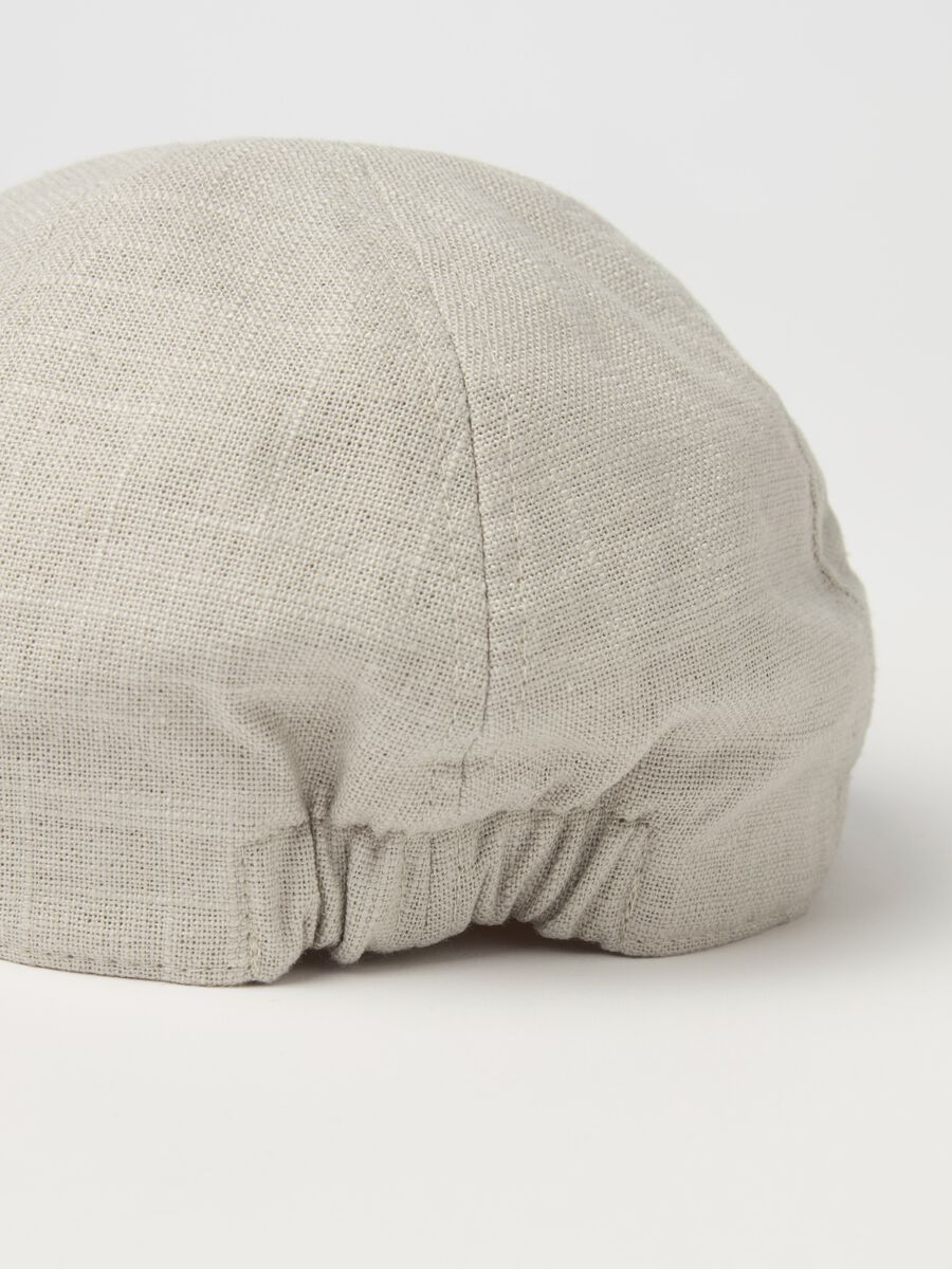 Viscose and linen flat cap_2