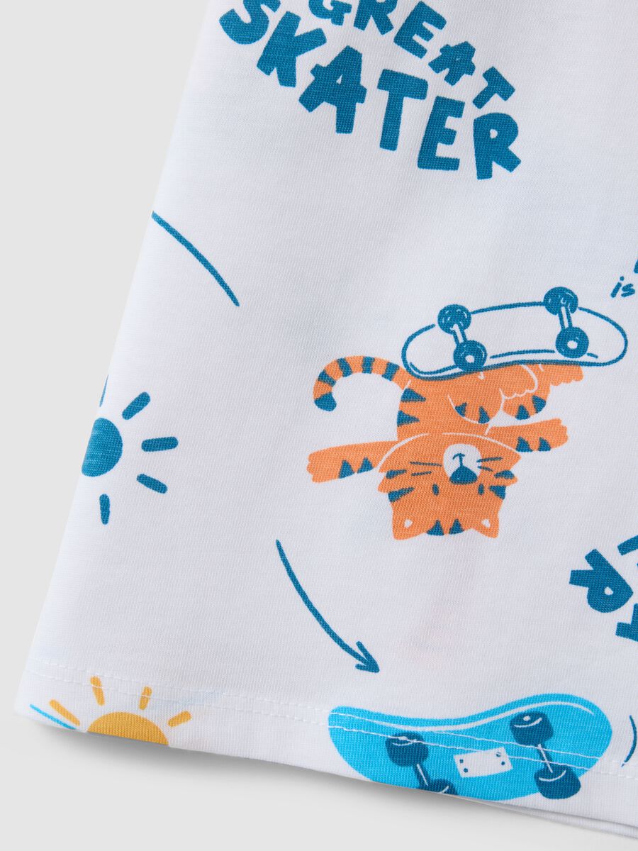 T-shirt in puro cotone multicolor da bimbo regular fit con stampe_2