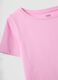 Pink pure cotton T-shirt with crew neck_5