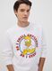 White 100% cotton sweatshirt with Simpsons print_0